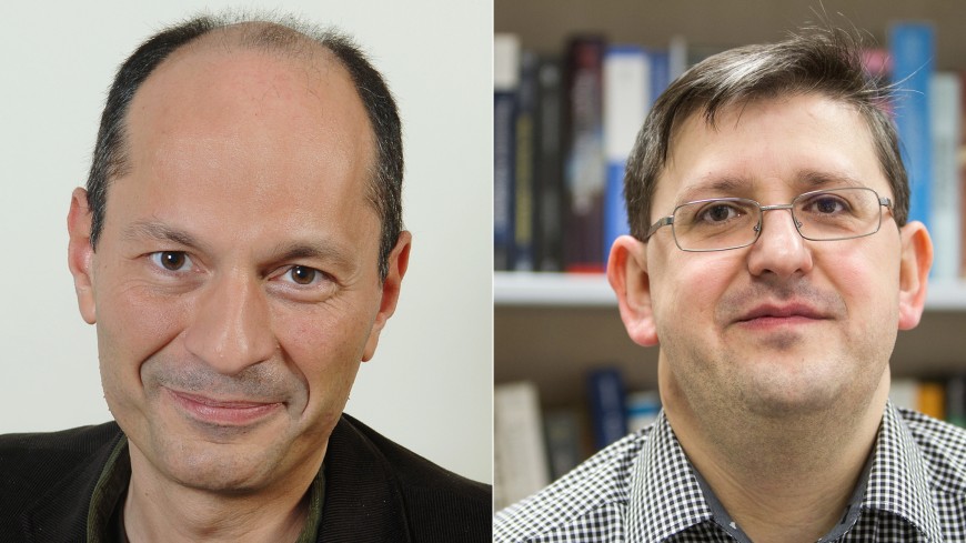 Montage zweier Porträtbilder: links Prof. Marco Durante, rechts Prof. Gabriel Martínez-Pinedo