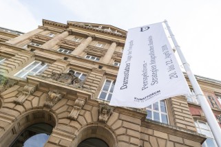 Das Kunstforum im Alten Hauptgebäude der TU Darmstadt. Außenaufnahme.