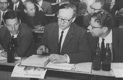 Direktorium, bestehend aus (v.li.) den Professoren Manfred Teschner, Max Guther und Friedrich Beck. Bild: Universitätsarchiv