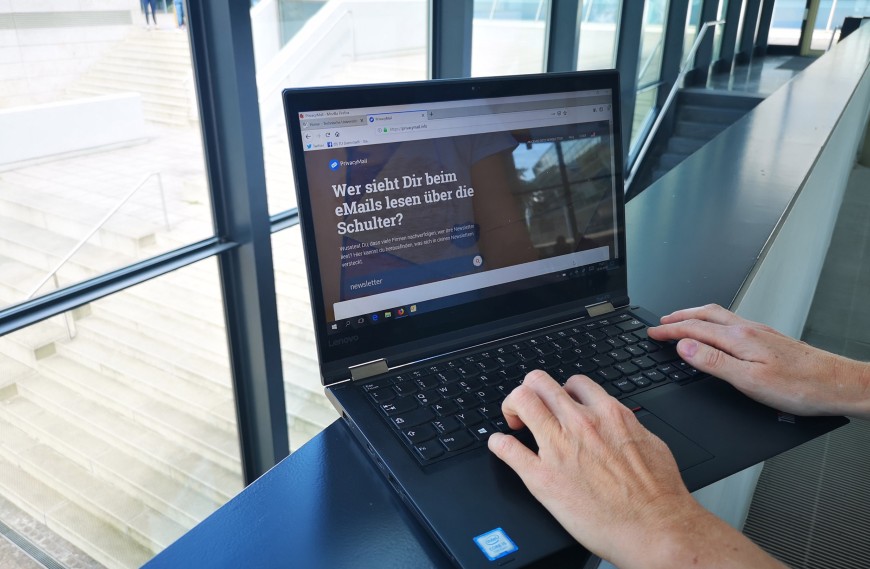Webseite von PrivacyMail. Bild: Bettina Bastian