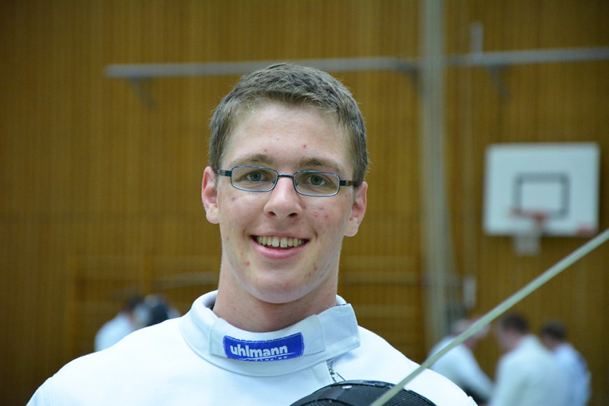 Peter Bitsch: Teammitglied der Juniorennationalmannschaft im Fechten und TU-Student. Bild: Jannes Lüdtke