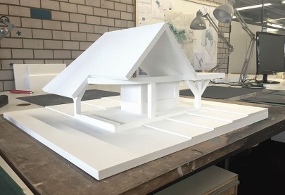 Modell des Pavillons im Botanischen Garten. Bild: Dipl.-Ing. Architekt Michael Gehlhaar, Darmstadt