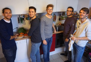 Team CookMe: Lukas Stäcker, Kilian Jolmes, Tristan Eckart, Sebastian Köhler und Jon Krüger (v.li.). Bild: CookMe