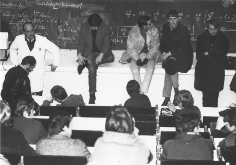 Besetzung der Materialprüfungsanstalt (MPA) im November 1969. Bild: Universitätsarchiv