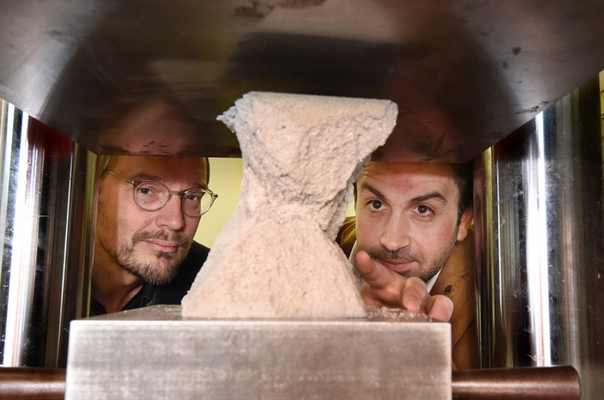 Antonio Caggiano with his host Professor Eddie Koenders (left). Photo: Claus Völker