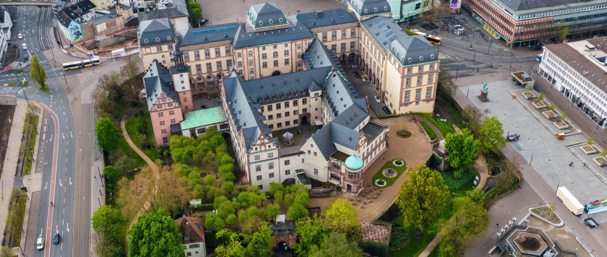 Luftbild des gesamten Wissenschaftsschlosses.