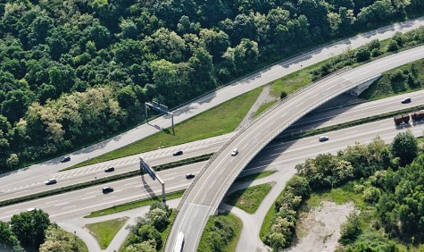 Luftbild Autobahnkreuz Darmstadt. Bild: Jens Rösner