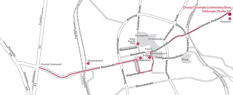 Anfahrtsplan Gästehaus Georg-Christoph-Lichtenberg