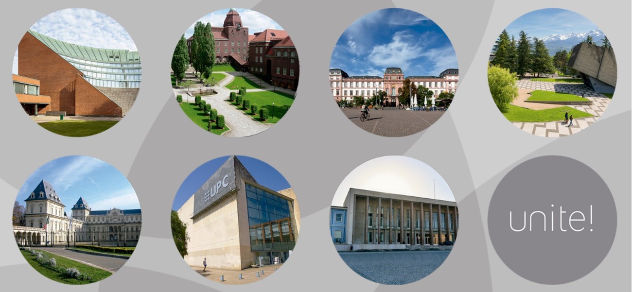 Unite Universities include TU Darmstadt, Aalto University Helsinki, KTH Royal Institute Stockholm, Grenoble INP-UGA, Politecnico di Torino, Universitat Politècnica de Catalania Barlecona and Universidade de Lisboa