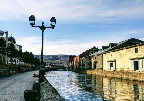 Straßenszene in Hokkaido.
